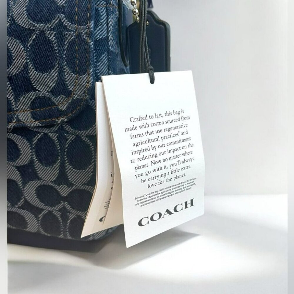 NWT Coach Denim Shoulder Bag - Picture 7 of 16